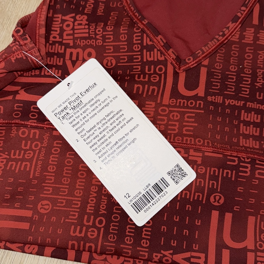 Lululemon Power Pivot Everlux Tank Top *Motif
Lululemon Ombre Red Multi - Picture 8 of 9